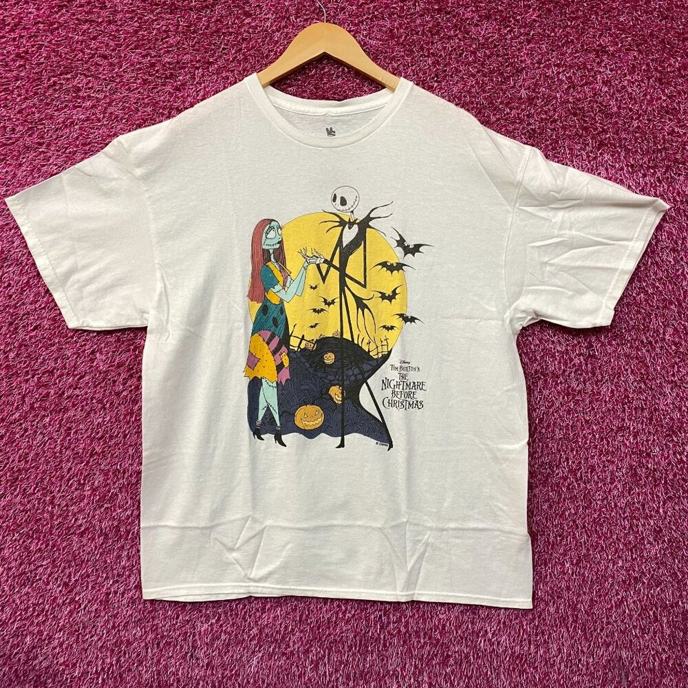 The Nightmare Before Christmas Jack and Sally T-Shirt Size Large